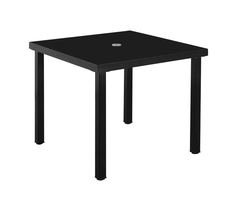 Outdoor Metal Table Finish Black with Square Base