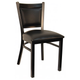 Black Metal Chair with Vinyl Seat