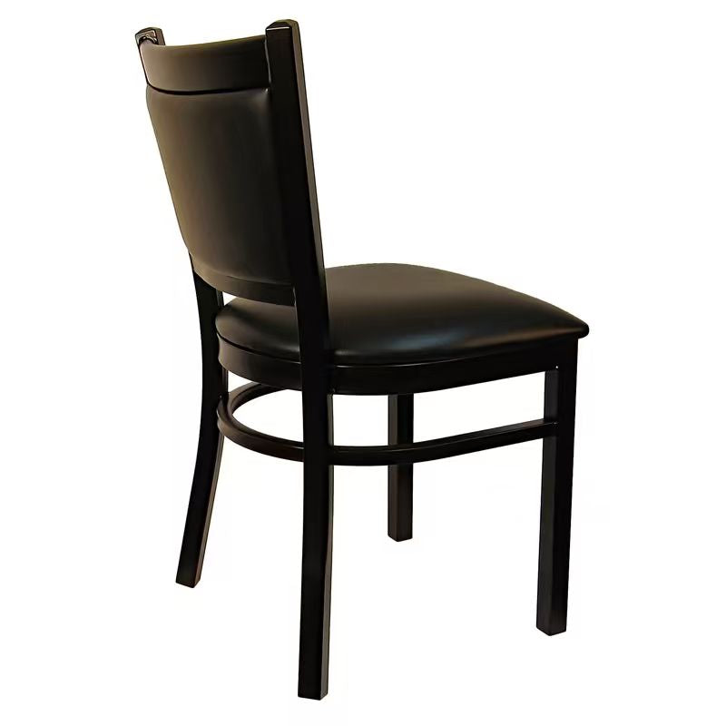Black Metal Chair with Vinyl Seat