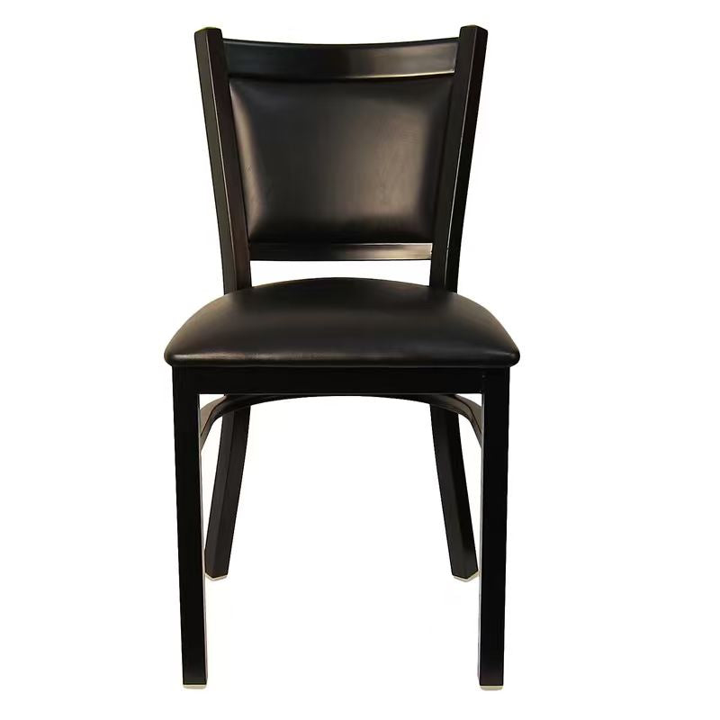 Black Metal Chair with Vinyl Seat