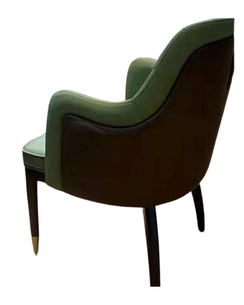 Wood Chair with Green Vinyl