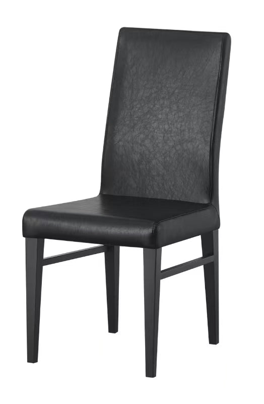 Black Indoor Chair with Black Metal Legs