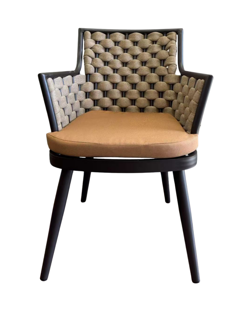 Aluminum Arm Rattan Chair with Cushion