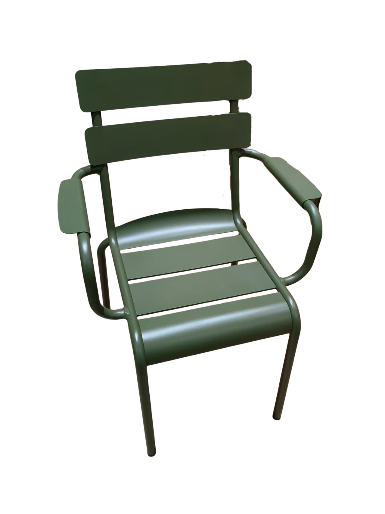 Outdoor Metal Armchair in Green Color