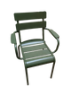 Outdoor Metal Armchair in Green Color