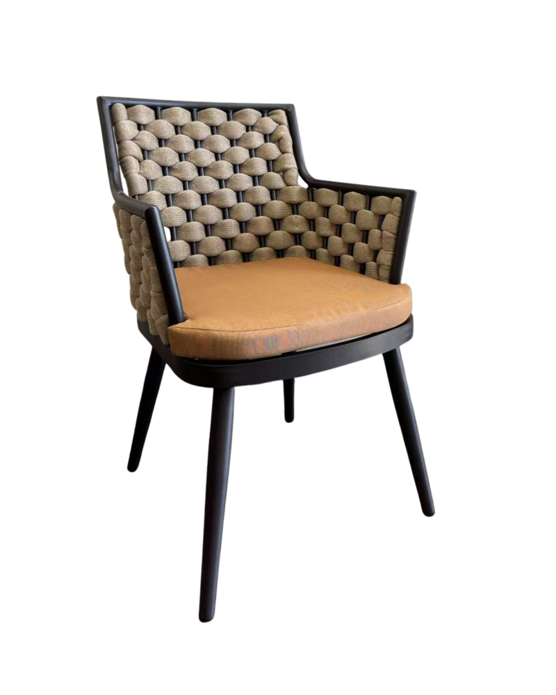 Aluminum Arm Rattan Chair with Cushion