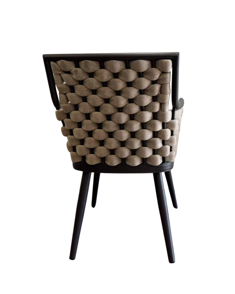Aluminum Arm Rattan Chair with Cushion
