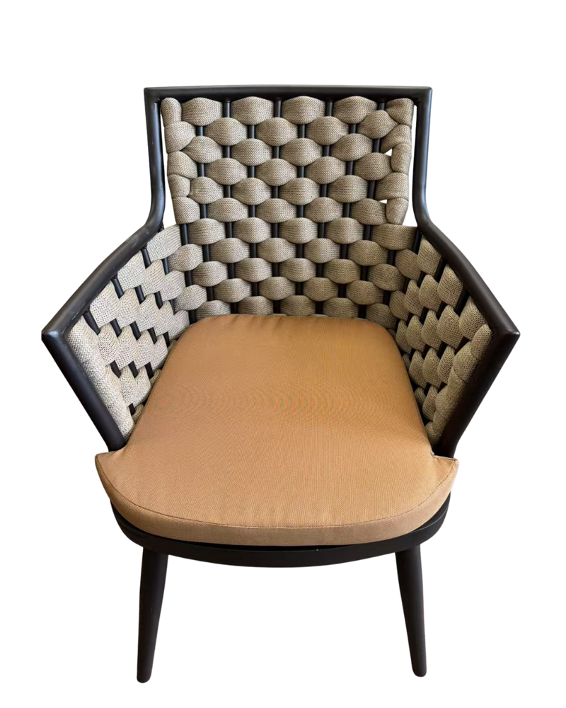 Aluminum Arm Rattan Chair with Cushion