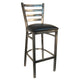 Metal Barstool with Clear Coat Finish