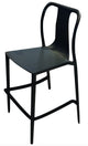 Modern Black Matte Frame Outdoor Aluminum Dining Barstool