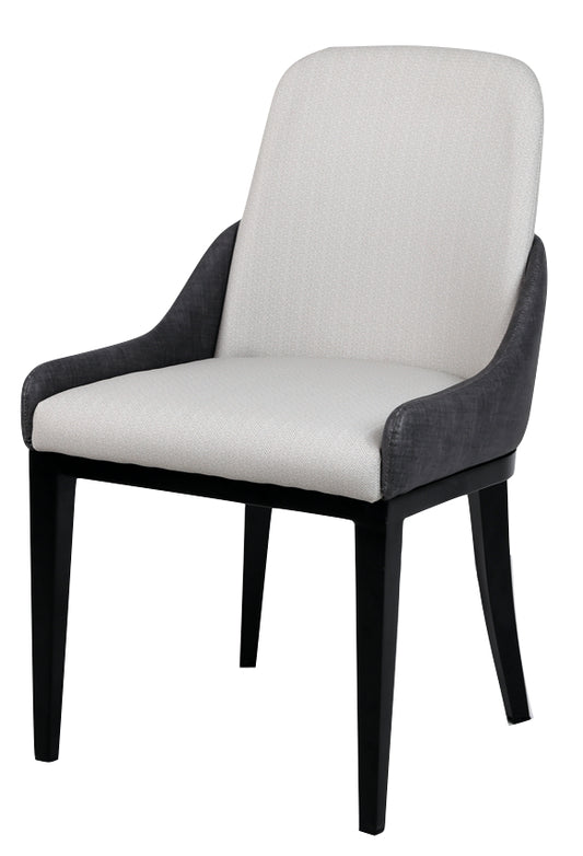 Indoor Metal Chair, Semi Gloss Frame, Light Arrow Taupe / Charcoal Weave