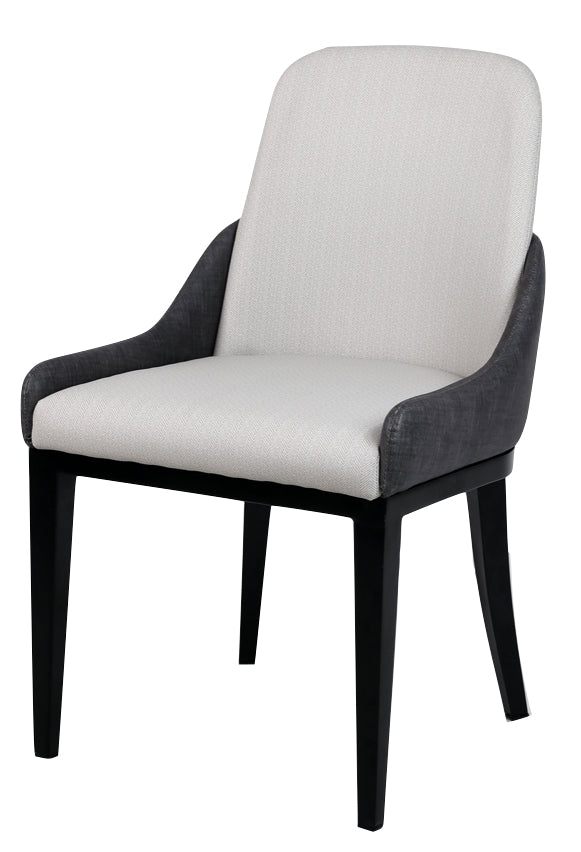Indoor Metal Chair, Semi Gloss Frame, Light Arrow Taupe / Charcoal Weave