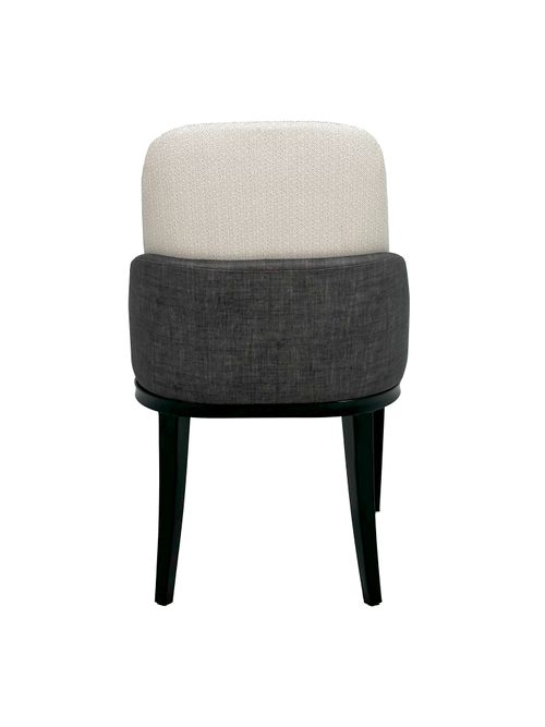 Indoor Metal Chair, Semi Gloss Frame, Light Arrow Taupe / Charcoal Weave