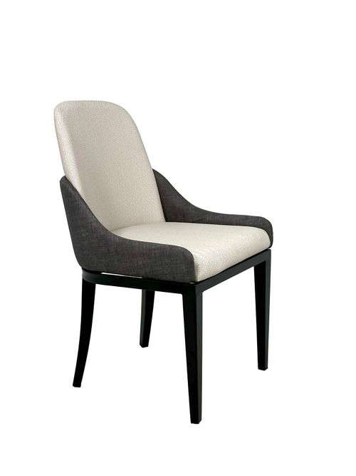 Indoor Metal Chair, Semi Gloss Frame, Light Arrow Taupe / Charcoal Weave