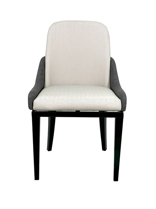 Indoor Metal Chair, Semi Gloss Frame, Light Arrow Taupe / Charcoal Weave