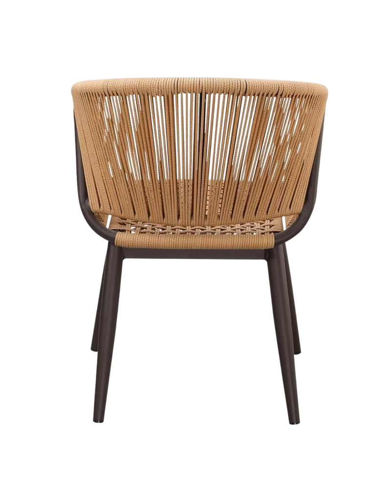 Aluminum Rattan Chair with Strip Rope