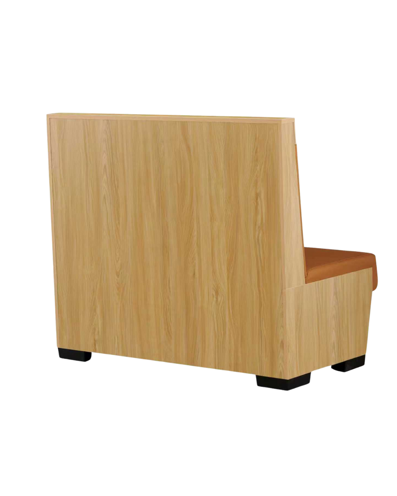 48” Single Nature Wood Trim with Channel Back in Brown Color