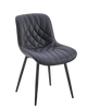 Indoor modern chair with vertical pattern and black legs