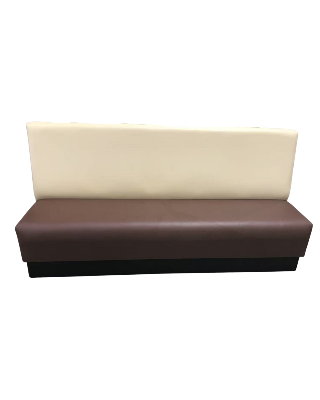 72" Long Single Booth with Brown Seat