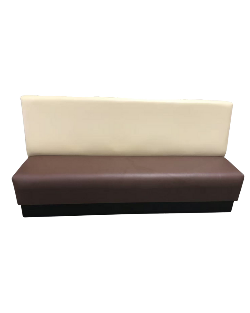 72" Long Single Booth with Brown Seat