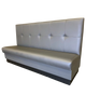 86" Long Vinyl Booth in Grey Color