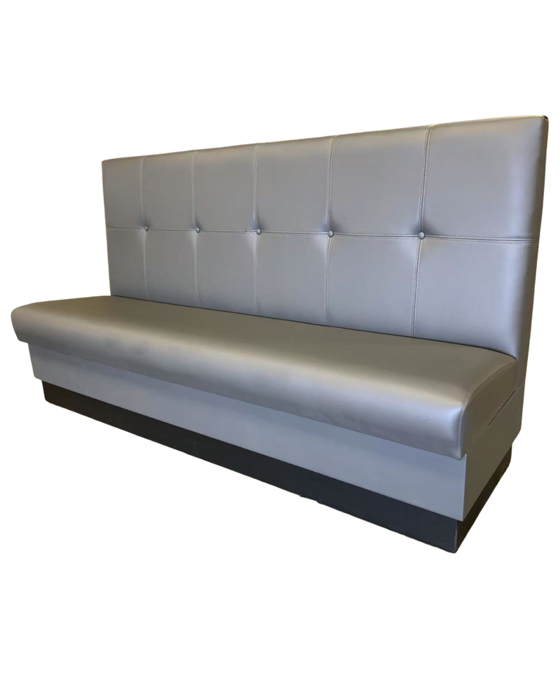 86" Long Vinyl Booth in Grey Color
