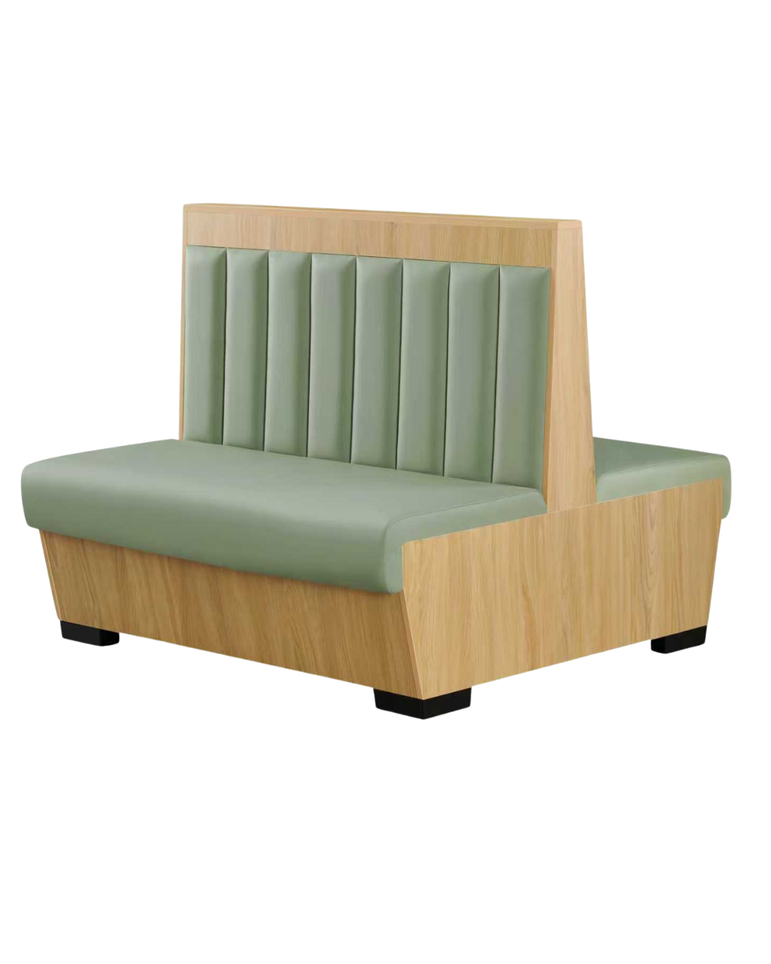 48” Double Nature Wood Trim with Channel Back in Light Green Color