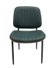 MId-Century Indoor Modern Metal Chair with Green Vinyl