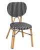 Aluminum Rattan Chair in Black & White