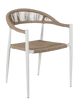 Aluminum Chair with Synthetic Fiber in Bone Color