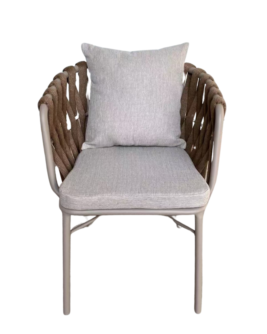 Armrest Aluminum Chair with Polyester Back