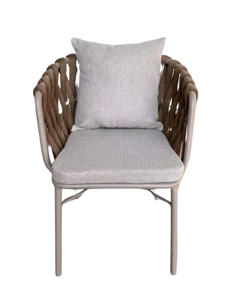 Armrest Aluminum Chair with Polyester Back