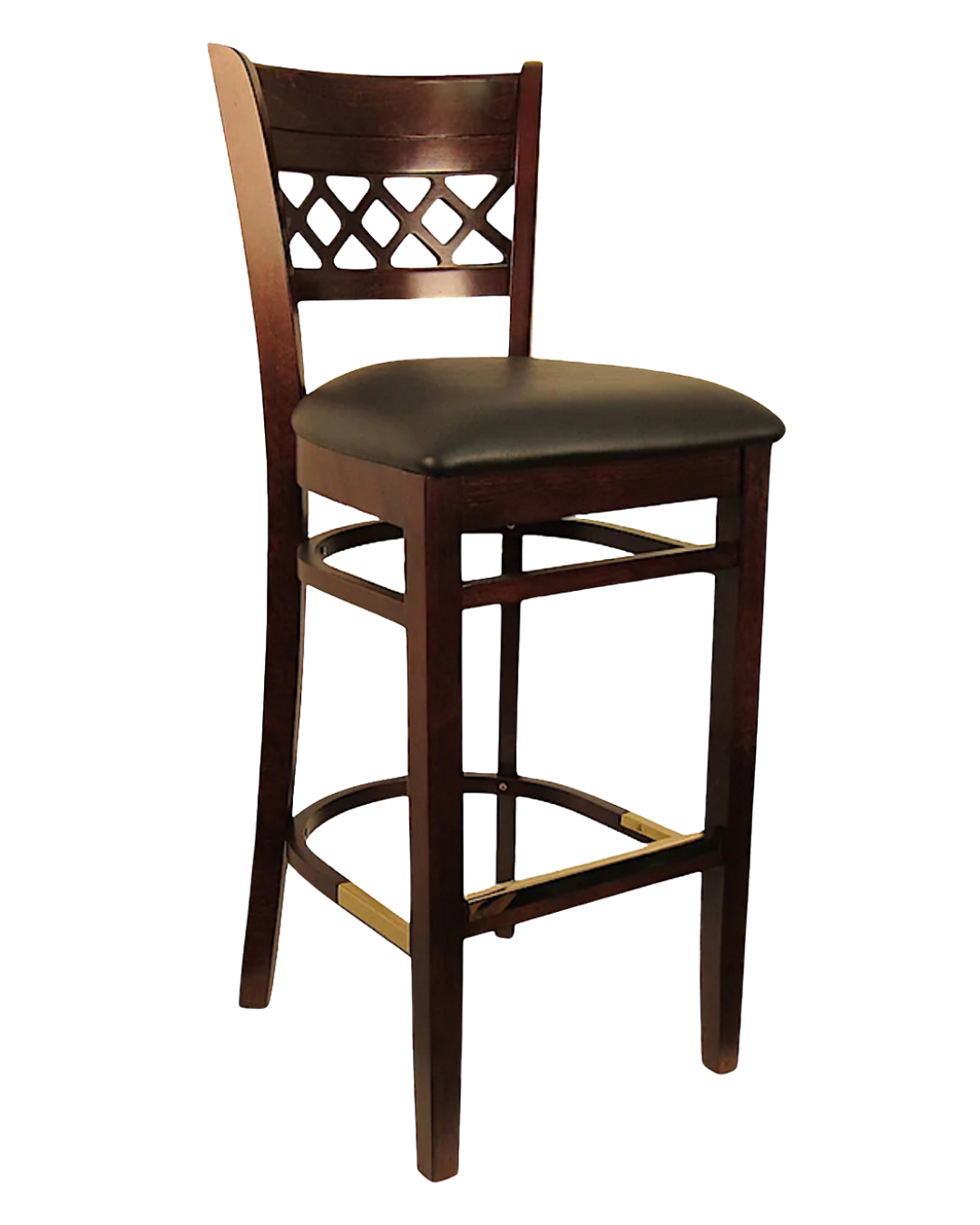 Dark Walnut Wood Barstool