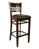 Dark Walnut Wood Barstool