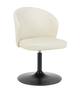 Indoor Metal Chair w/ White Seat, Finish Black Frame