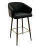 Indoor Barstool w/ Black Vinyl Seat