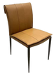 Indoor Brown Vinyl Chair W/ Walnut Wood Grain Frame