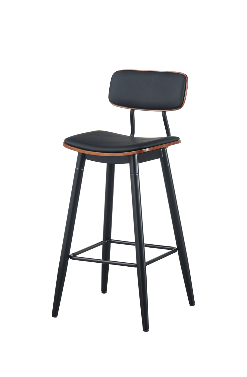 Black Metal Frame with Black Seat&Back