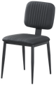 Black Metal Chair W/ Black Vinyl Seat