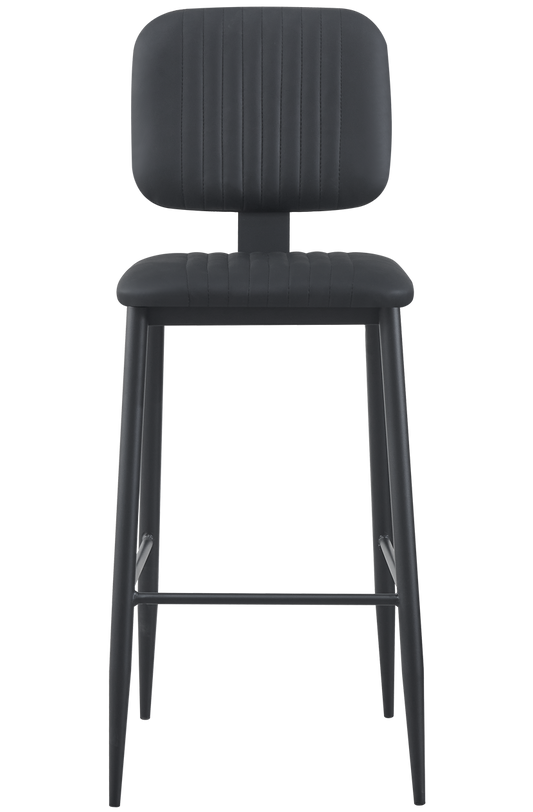 Indoor Metal Barstool W/ Black Vinyl Seat