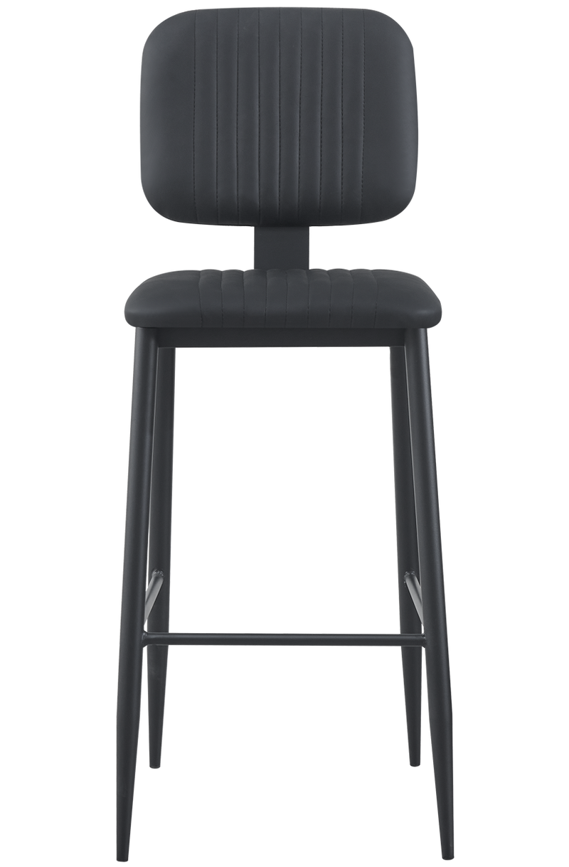 Indoor Metal Barstool W/ Black Vinyl Seat