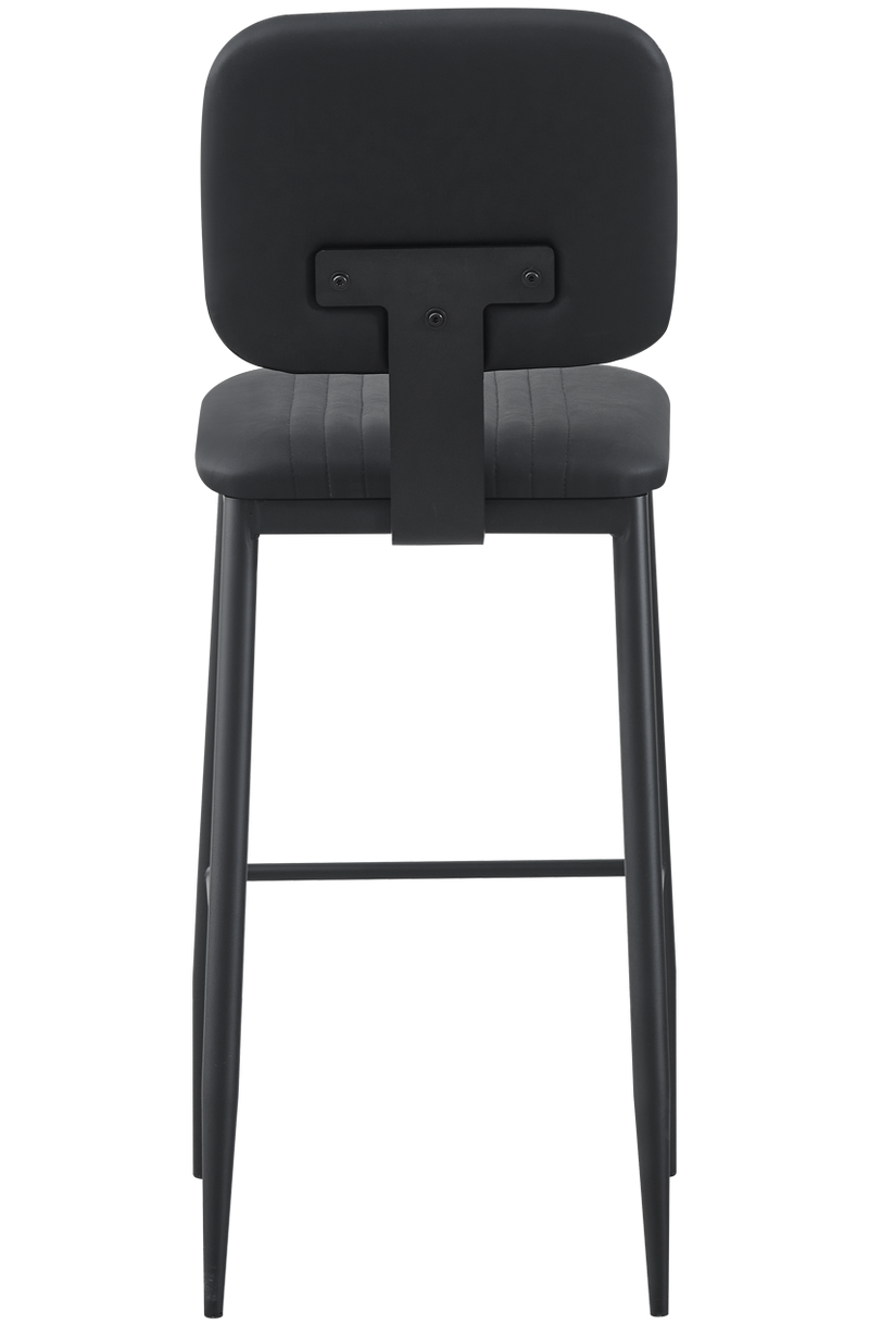 Indoor Metal Barstool W/ Black Vinyl Seat