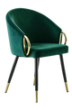 Indoor Black Steel Chair W/ Vinyl Green Seat