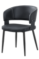 Indoor Metal Black Vinyl Chair W/ Black Frame