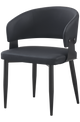 Indoor Metal Black Vinyl Chair W/ Black Frame