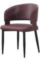 Indoor Metal Burgundy Chair w/ Black Frame