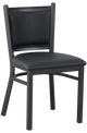 Indoor Metal Chair w/ Vinyl Semi-Gloss Black Seat