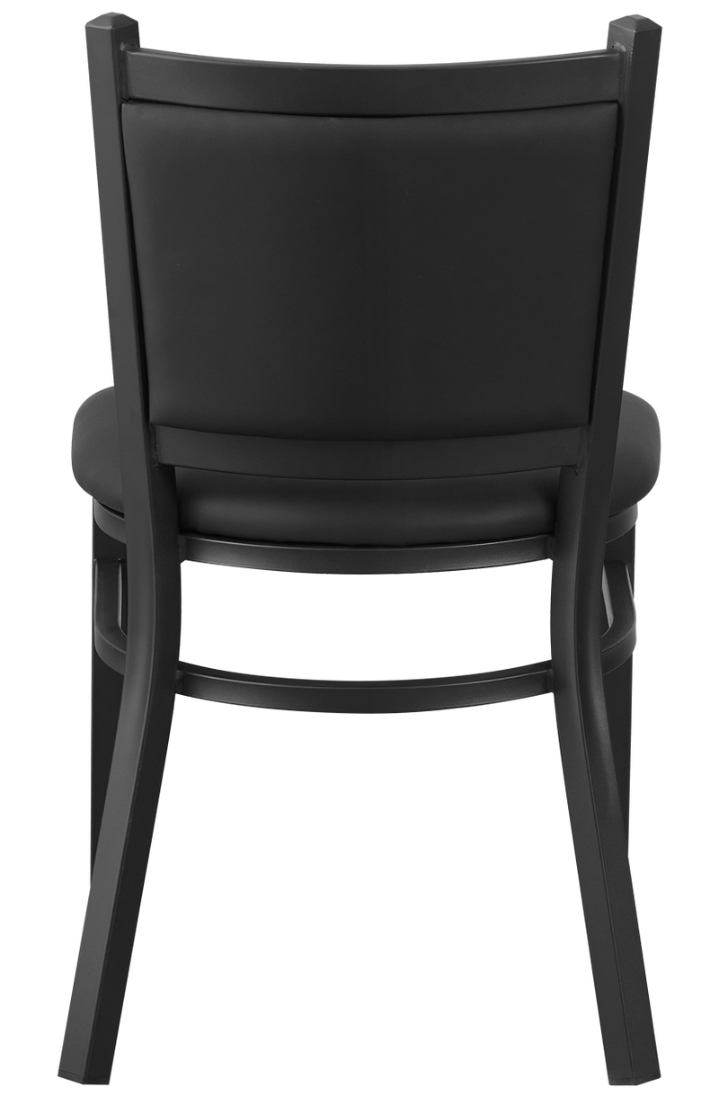 Indoor Metal Chair w/ Vinyl Semi-Gloss Black Seat