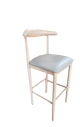 Natural Wood Grain OX Barstool with Grey Seat