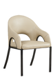 Indoor Metal Chair W/ Beige Vinyl Seat